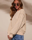 Classic Feel Striped Oversized Sweatshirt