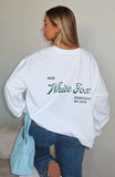 The Good Life Back Long Sleeve Tee White