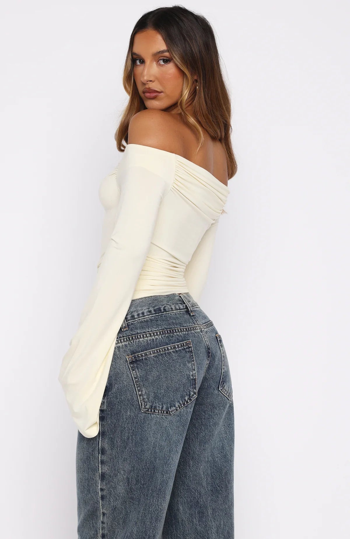 Perfect Night Long Sleeve Top Cream
