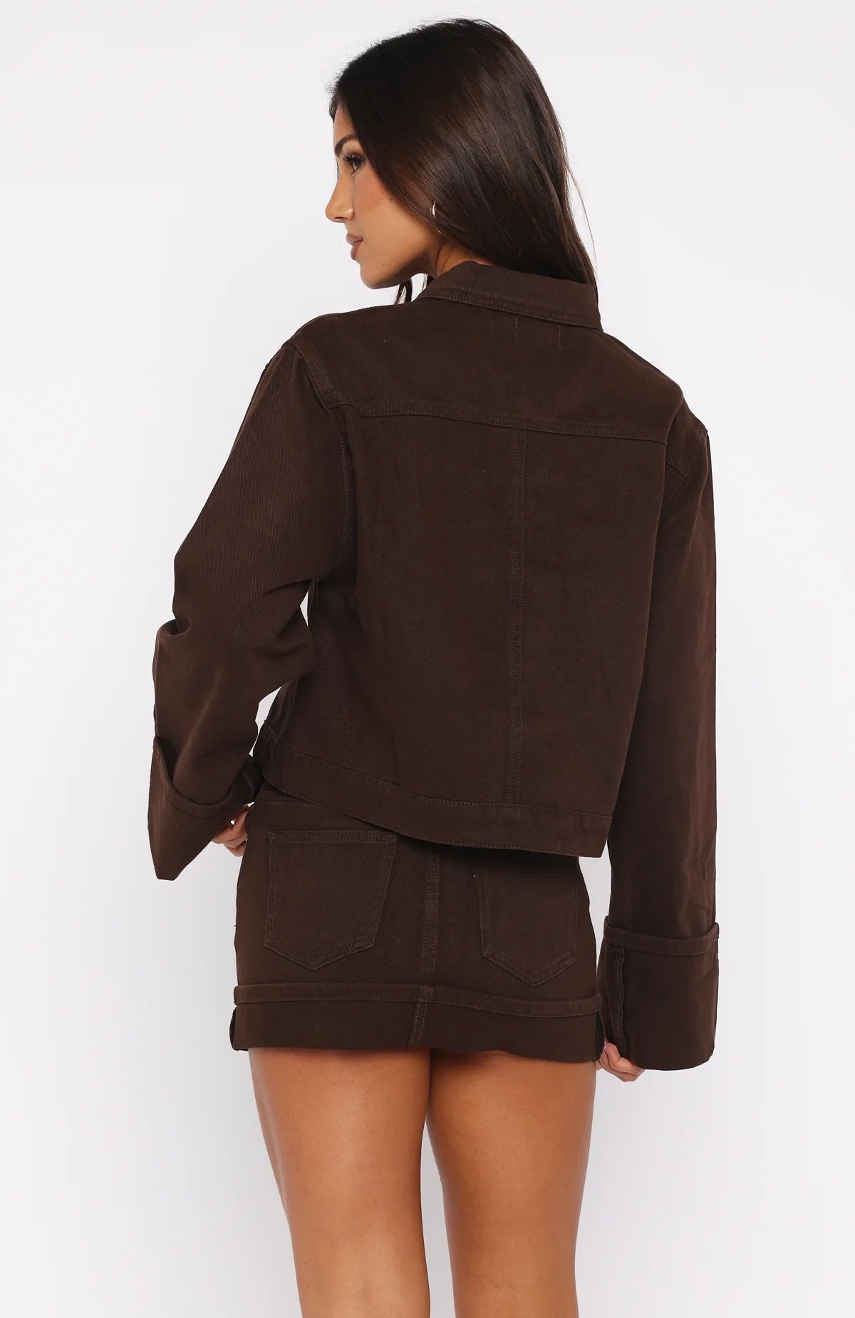 Charlotte Denim Jacket Chocolate Wash