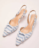 Payten Striped Slingback Heels