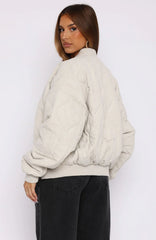 Soft Love Bomber Jacket Beige
