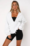 Dont Look Now Zip Front Sweater Grey Marle