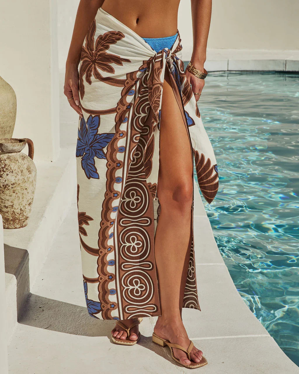 Mai Tai Muse Printed Wrap Tie Sarong