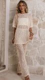 Zabby Sequin Pants Beige