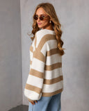 Claudeen Fuzzy Knit Striped Sweater