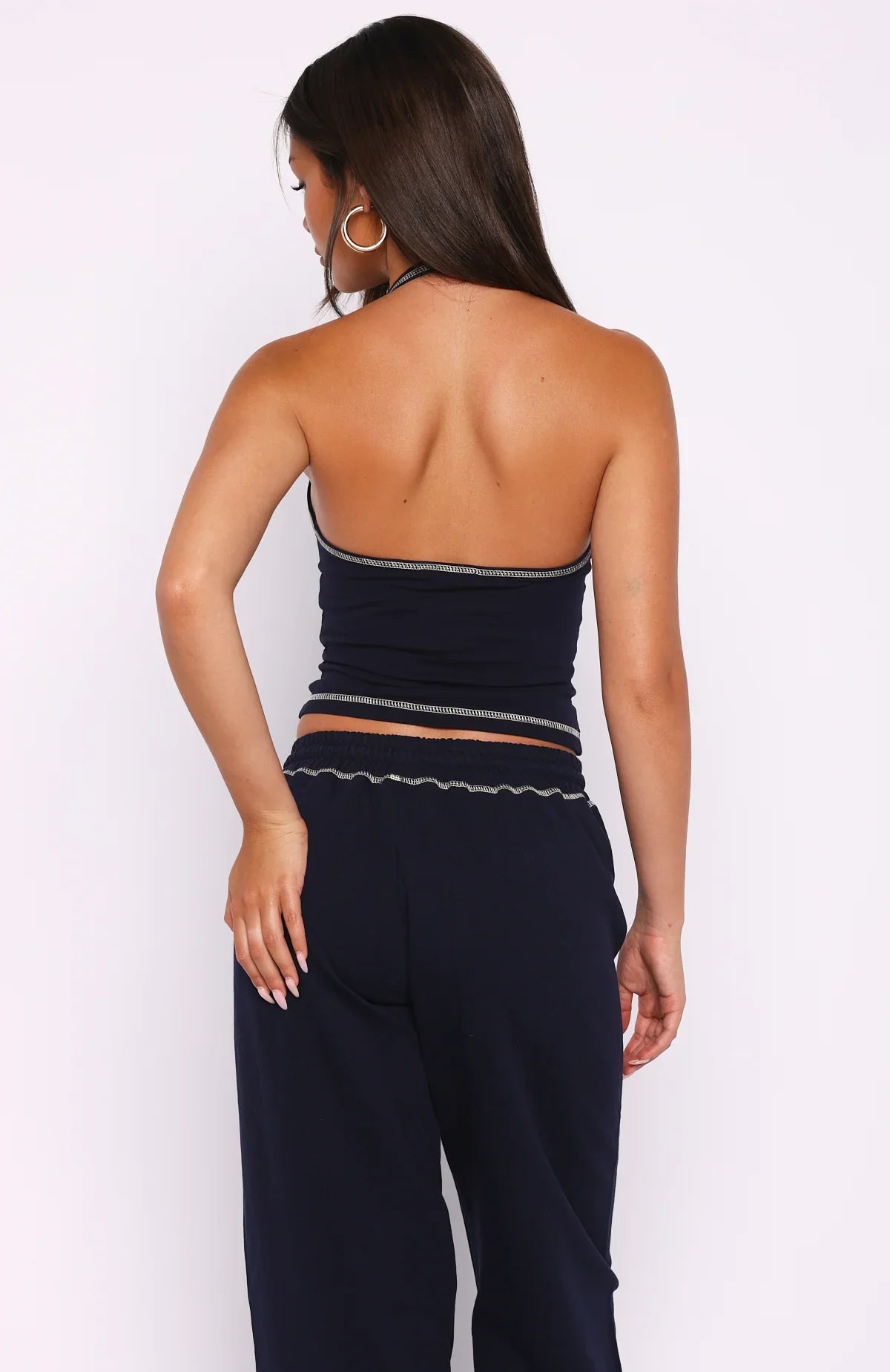 Chill In Style Halter Top Navy