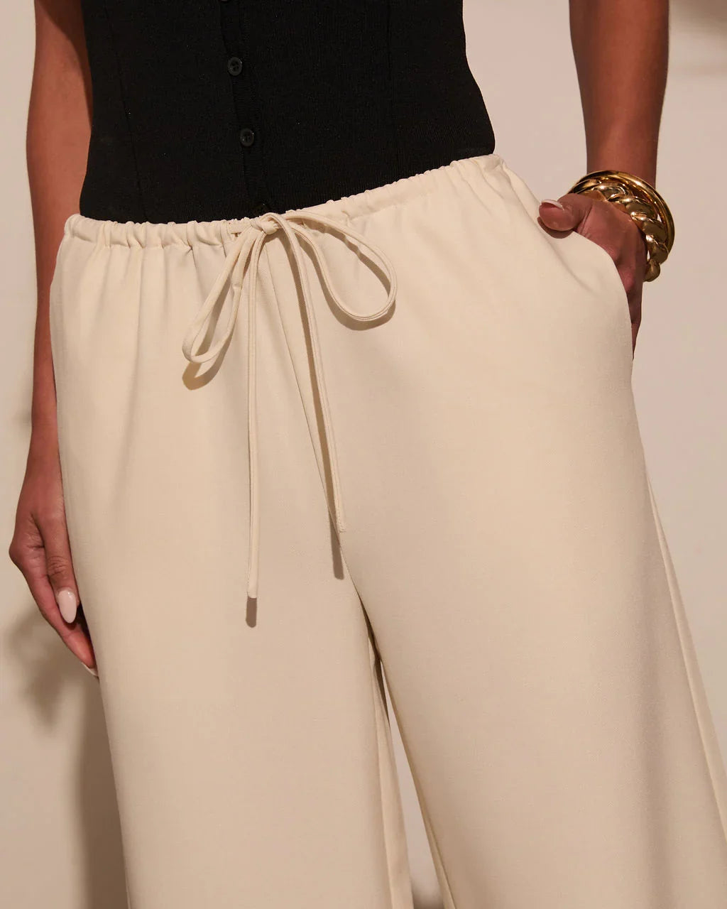 Before Daylight Wide Leg Waist Tie Pants