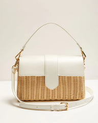 Sharla Top Handle Raffia Bag