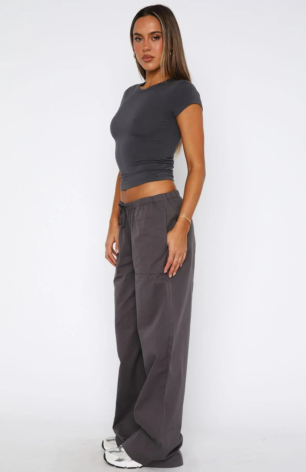 Sweet Like Me Wide Leg Pants Charcoal