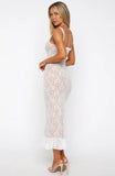 Stand For Something Lace Midi Dress White