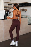 Go Getter High Waisted Leggings Dark Chocolate