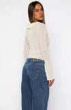 Just Me Long Sleeve Top Butter