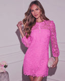 Soft Bloom Lace Mini Dress