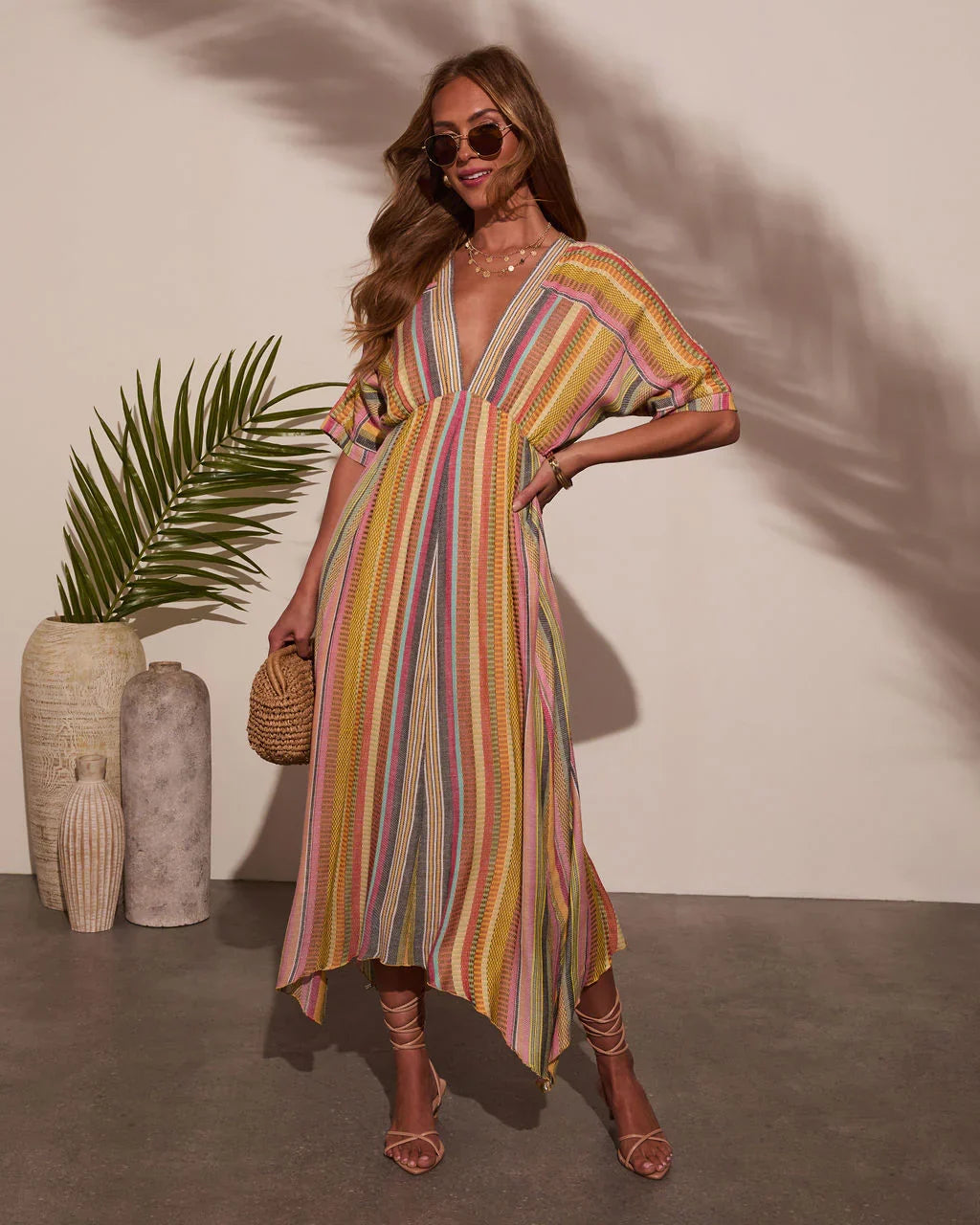 Vivica Striped Maxi Dress