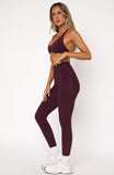 Go Getter High Waisted Leggings Plum