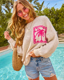 Coastal Blues Distressed High Rise Denim Shorts