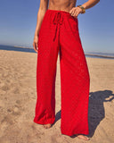 Riviera Nights Drawstring Eyelet Cover Up Pants