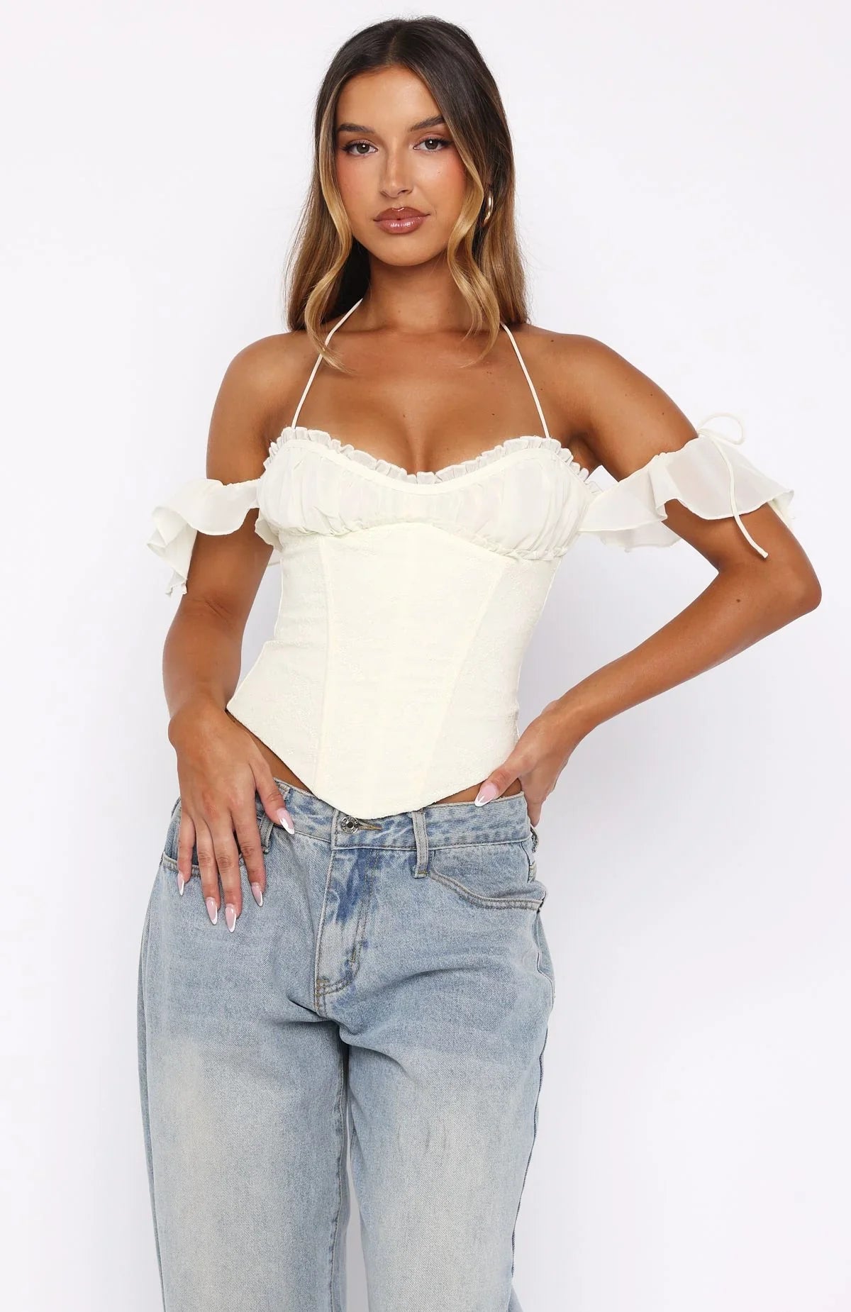 Love Is Free Bustier Off White