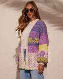 Ferrell Printed Open Front Cardigan