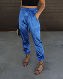 Athena Satin Cargo Pants
