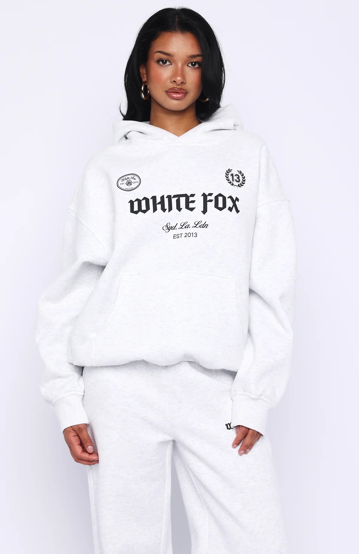 Vibe Too High Oversized Hoodie Grey Marle