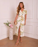 Sweet Tropics Belted Floral Midi Dress