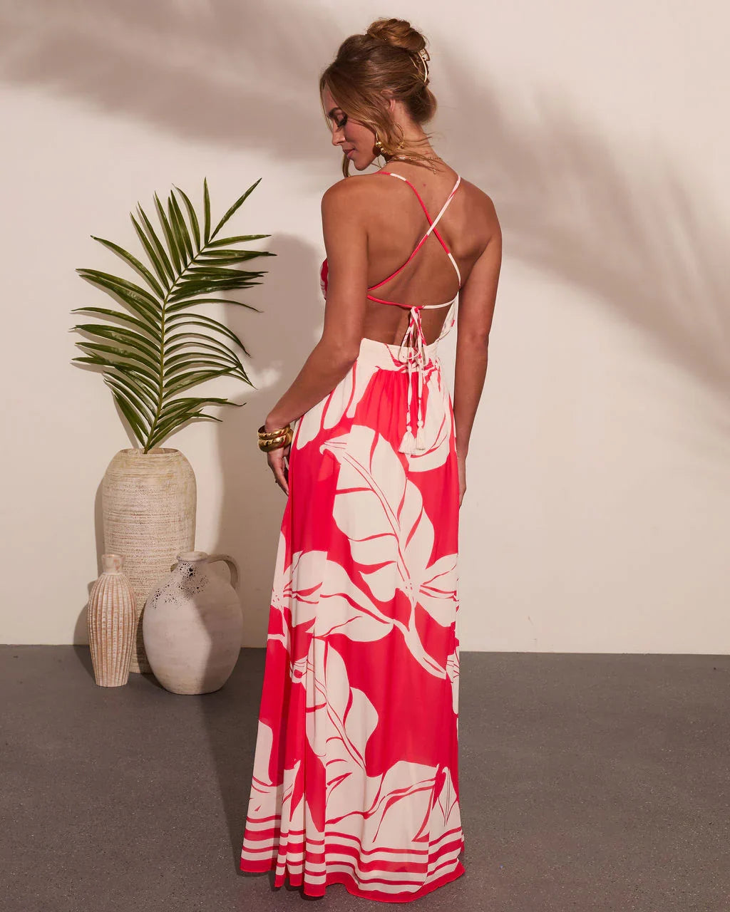 Island Spritz Tropical Print Maxi Dress