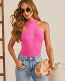 Tides Resort Ribbed Halter Top