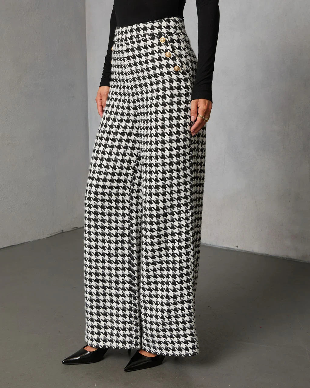 Seeley Houndstooth Straight Leg Pant