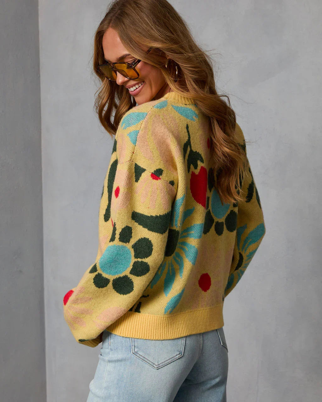 Norine Abstract Printed Sweater