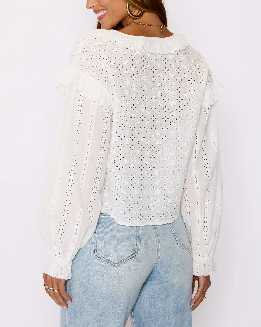 Mabel Ruffle Tie Front Blouse