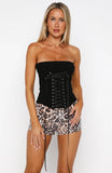 Effortlessly Chic Strapless Bustier Black