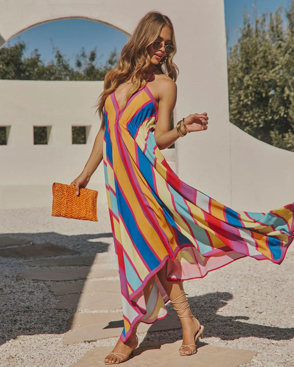 Grasse Border Print Maxi Dress