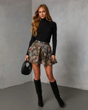 Meadow Moon Printed Organza Mini Skort