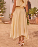 Opening Note Pleated Midi Skirt