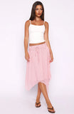 Static Soul Midi Skirt Pink Polka Dot