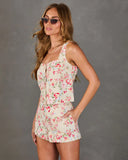 Garden Romantic Floral Linen Tank Top