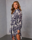 Halle Asymmetrical Printed Shirt Dress