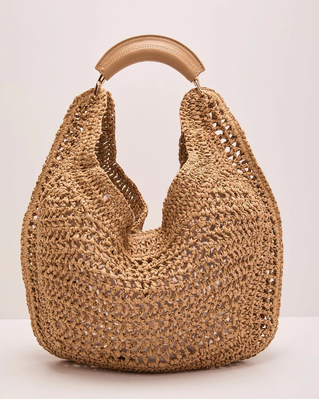 Salt and Sun Woven Crochet Straw Hobo Bag