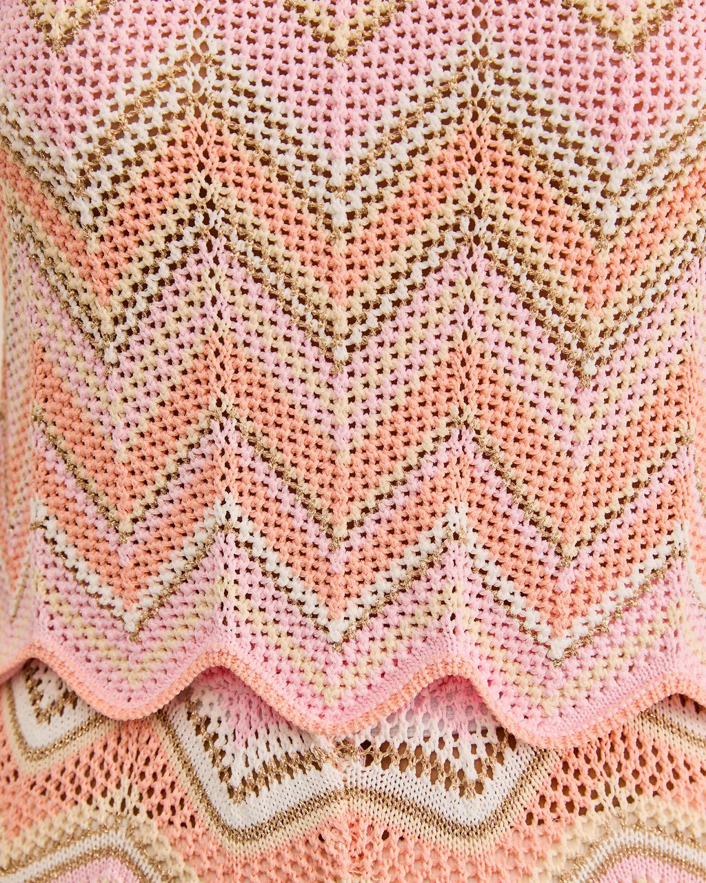 Easy Resort Abstract Open Knit Top
