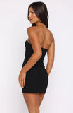 Short And Sweet Strapless Mini Dress Black