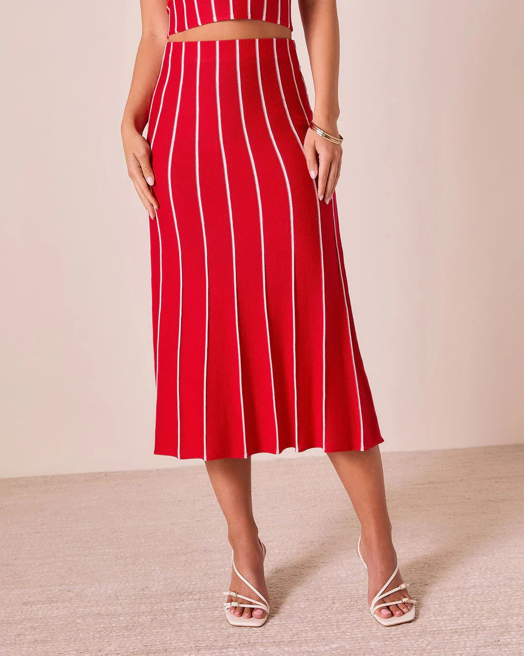 Ashlin Contrast Striped Maxi Skirt