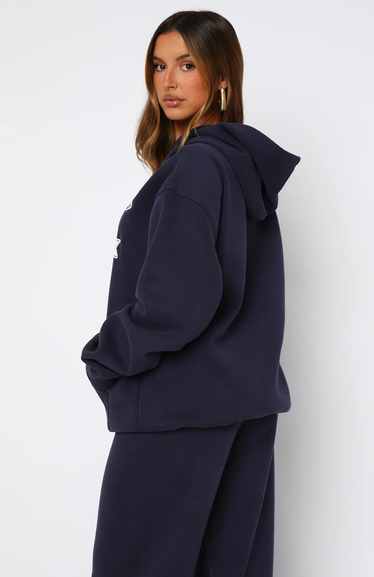 Ready To Go Oversized Hoodie Navy