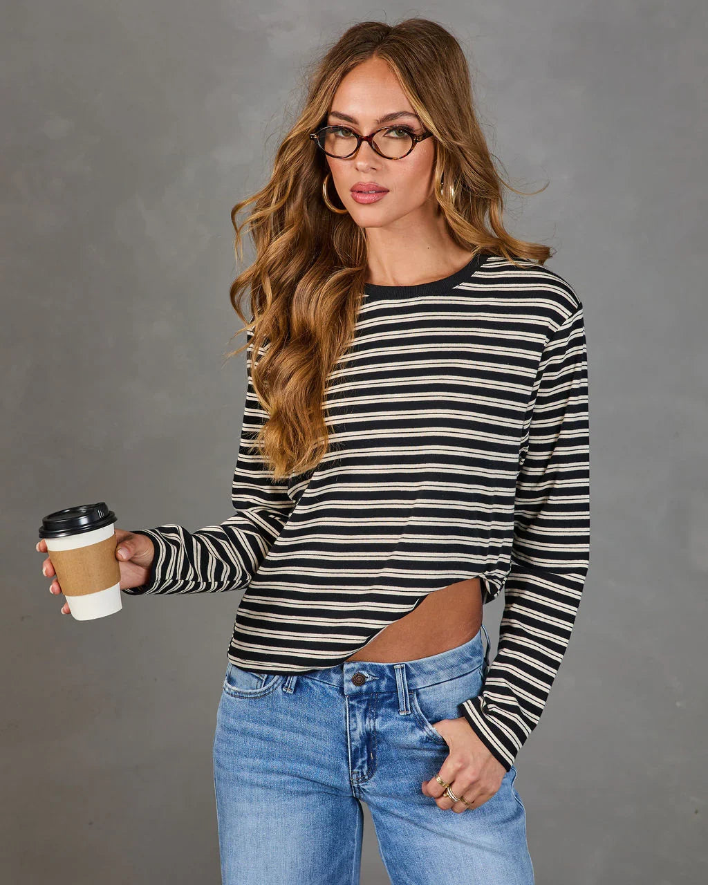 Mackey Striped Long Sleeve Top