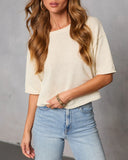 Soft Balance Knit Short Sleeve Top