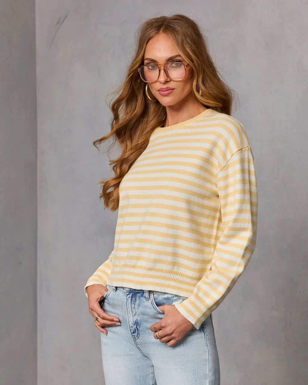 Easy Days Striped Knit Sweater