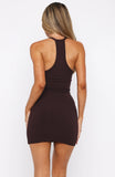 Daily Reminder Mini Dress Chocolate