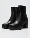 Roem Leather Platform Ankle Booties
