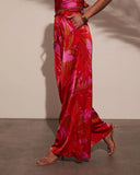 Sunset Sangria Tropical Wide Leg Pants